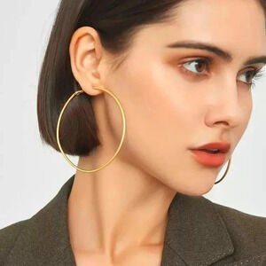 Gold Hoop Earrings Women's  Fashion Jewelry